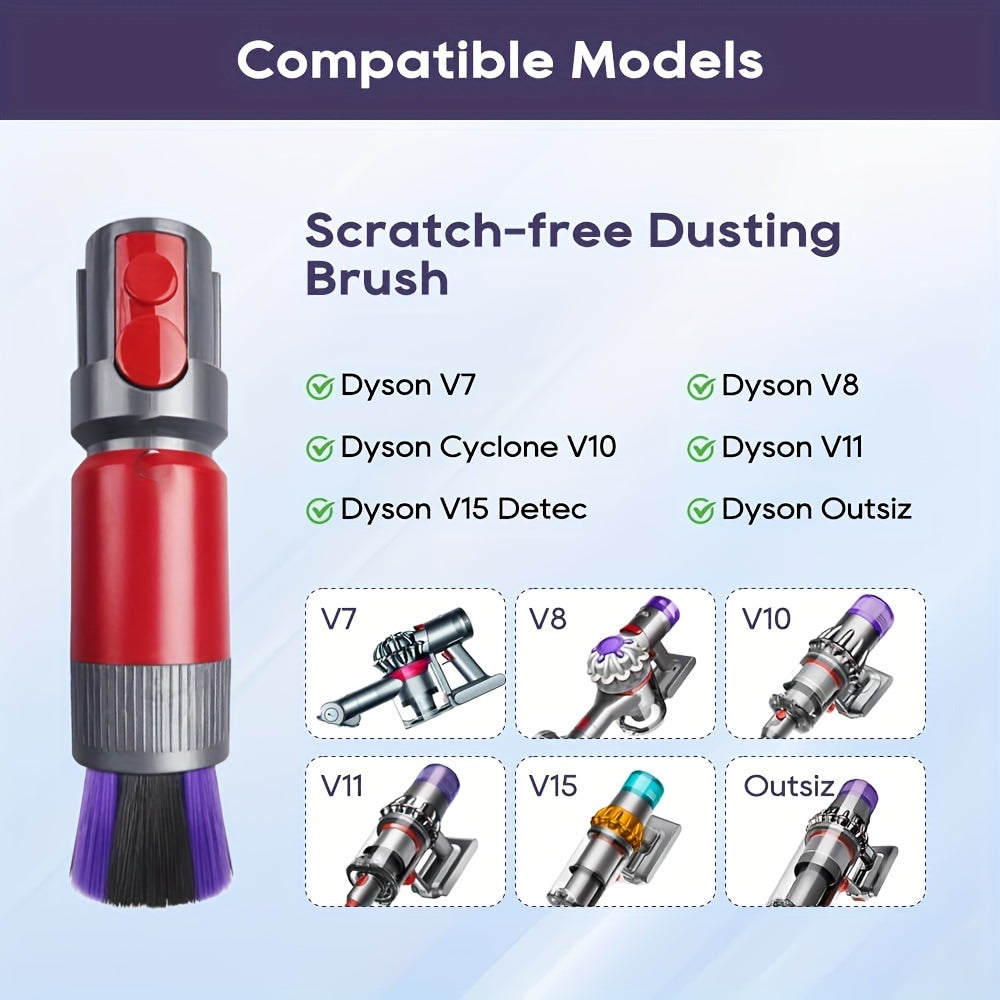 Щетка без следов, совместимая с пылесосами Dyson V7, V8, V10, V11 и V15. Щетка с мягкой щетиной, предназначенная для деликатных поверхностей, в комплекте 1 штука.