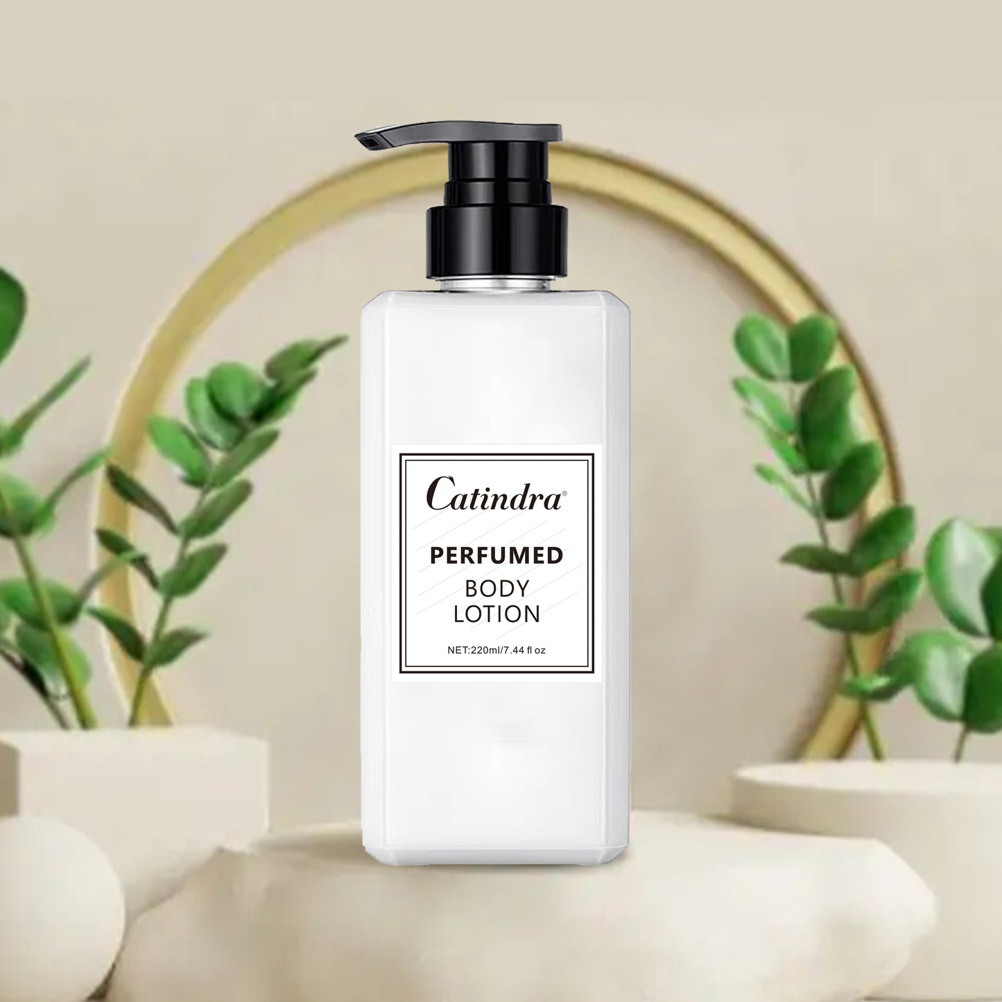 220ml perfumed body lotion for men and women, provides lasting fragrance and moisturizes skin.