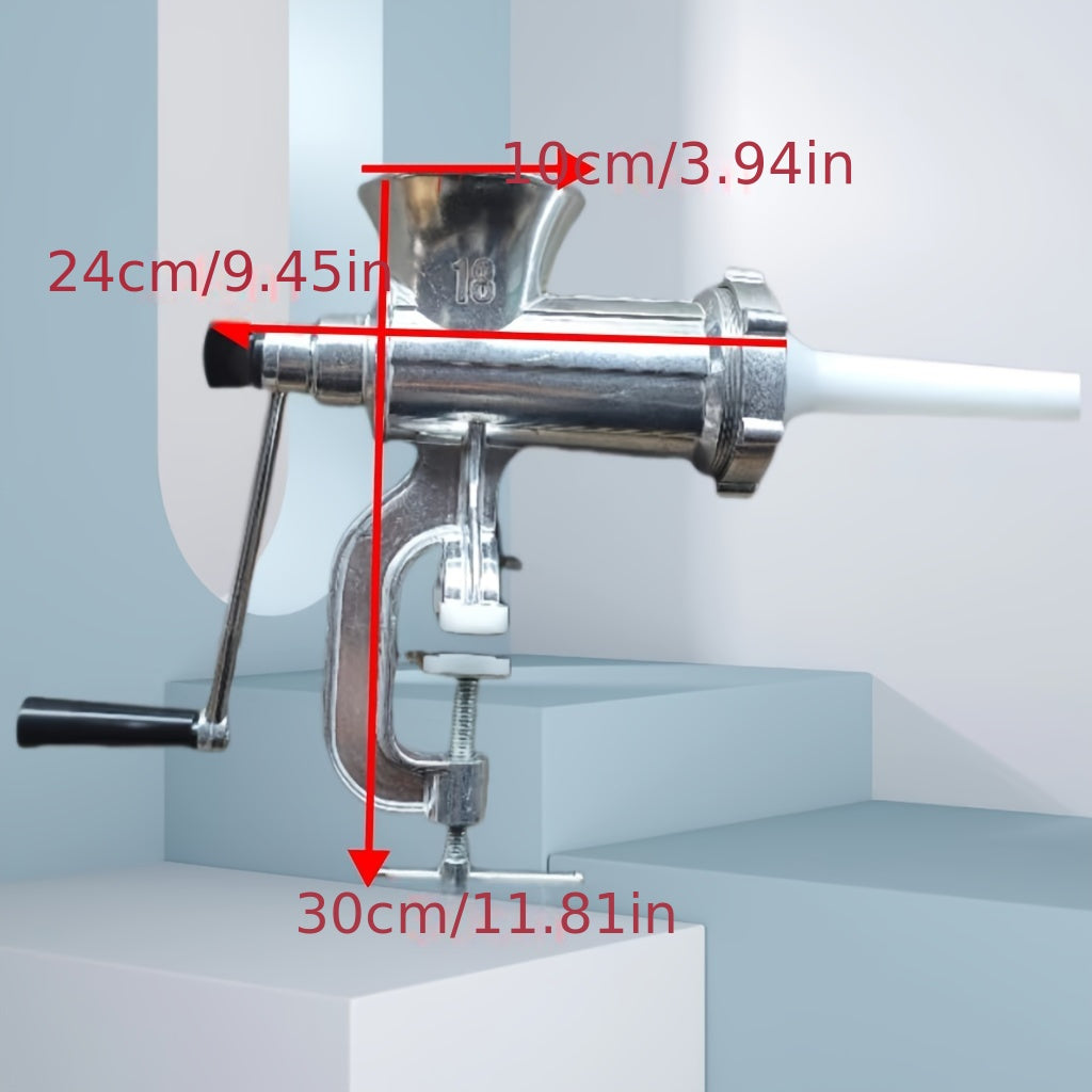 Manual Aluminum Sausage Stuffer - Durable Hand Crank Meat Wringer for Homemade Sausage, Cured Meat, and Spice Grinding. Multifunctional Tool for Food Grade Meat Grinding and Filling.