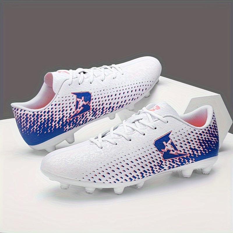 Athletic adult soccer cleats with breathable, non-slip design for all seasons.