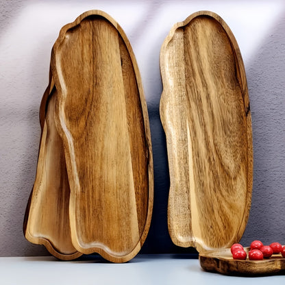 Polished wooden cheese tray for snacks, dinner, tea, and sushi - Ideal for serving various foods at family gatherings.