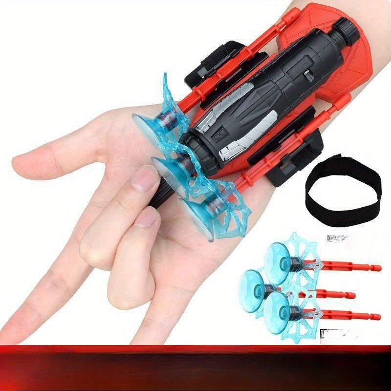 Red Spider Gloves with Soft Bullet Launcher Spider-Web Shooter Toy