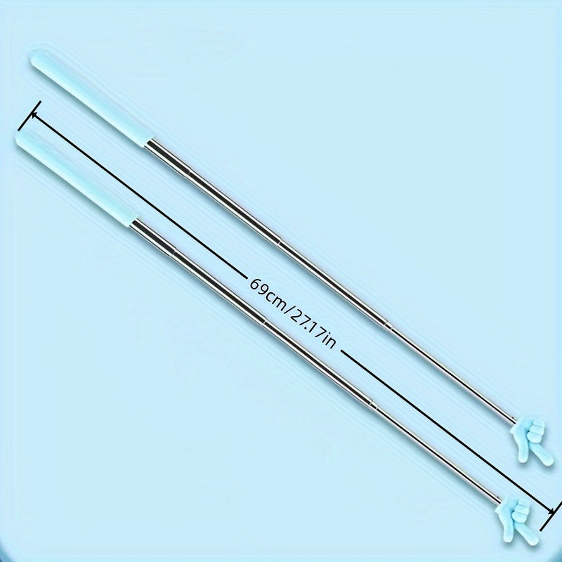 Adjustable classroom teaching pointer stick for whiteboard presentations and reading books. Portable and easy to store.