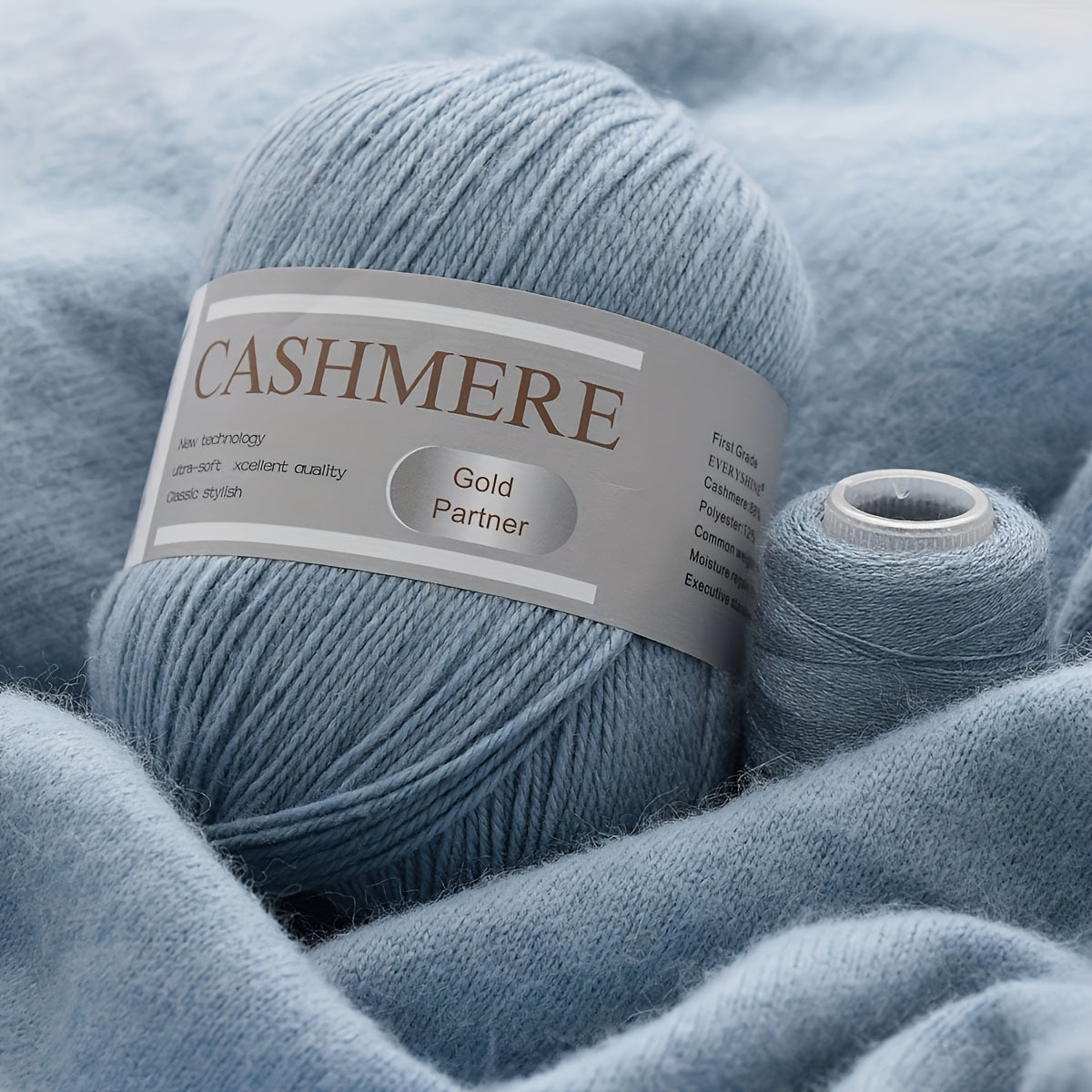 6 luxurious cashmere yarns for hand knitting and crocheting. Ideal for making sweaters, scarves, hats, shawls, cardigans, and gloves. High-quality, soft, warm, multicolored bundle in 10.58