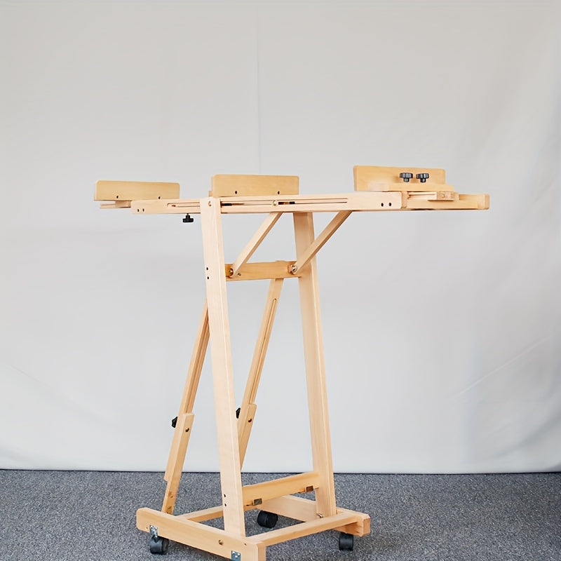 ArtMaster Portable Wooden Easel with adjustable height and angle, perfect for artists.