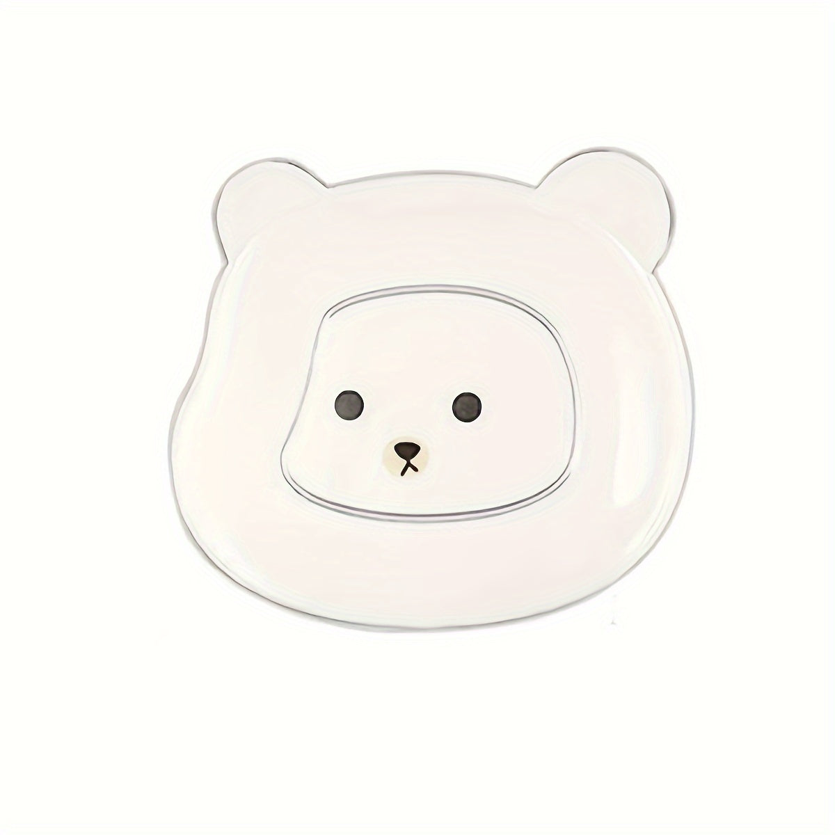 2 adorable bear cartoon PET plates for snacks and meals - durable kitchen essential.