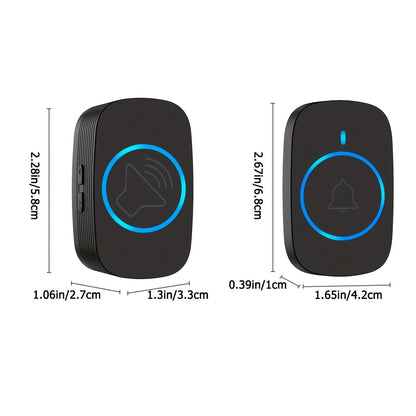 1 Set of Wireless Doorbell with 38 ringtones, suitable for various settings.