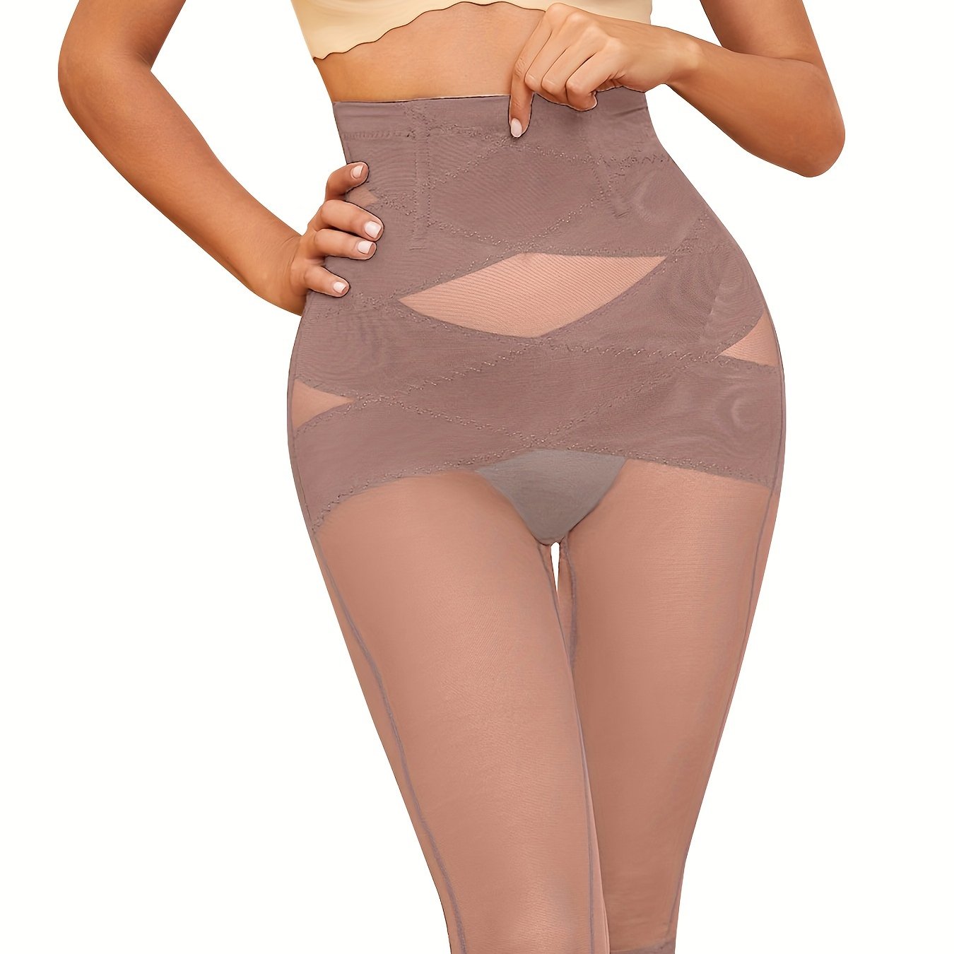 High waist body shaper cropped pants with belly cross design and butt lifting feature. Available in multiple colors.