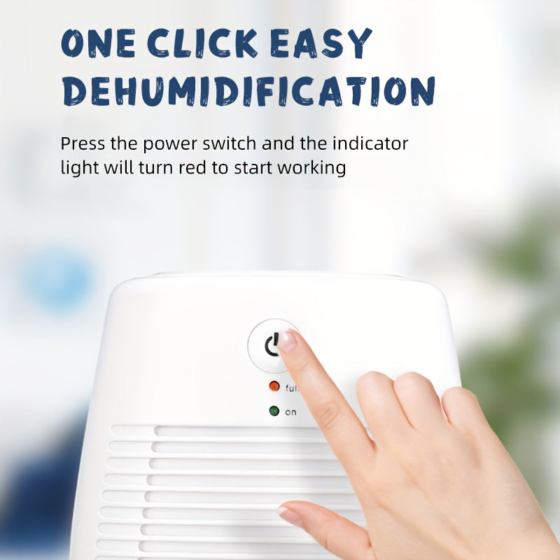 Home small silent dehumidifier for 5-10m² areas with simple one-button operation, high efficiency, and automatic shut-off. Ideal for cloakrooms and bedrooms.