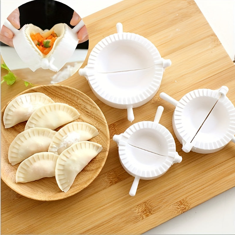 Plastic Dumpling Mold Set with 3 Pieces - Perfect for making Pierogi, Ravioli, and Empanadas with ease