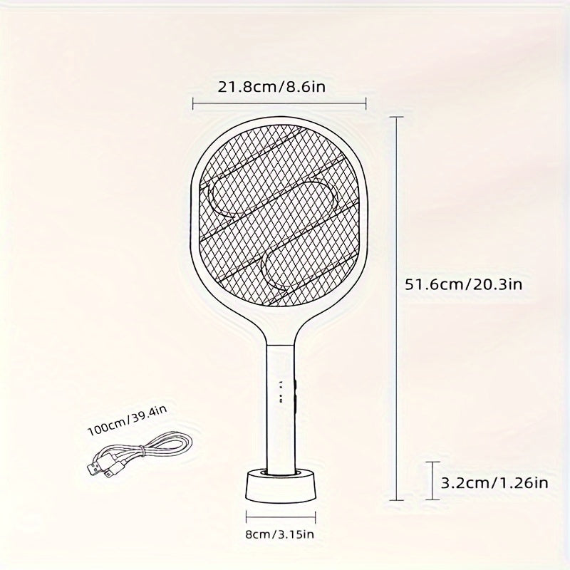 USB Rechargeable Mosquito Swatter & Insect Killer - Ideal for Home, Office, Garden, and Camping.