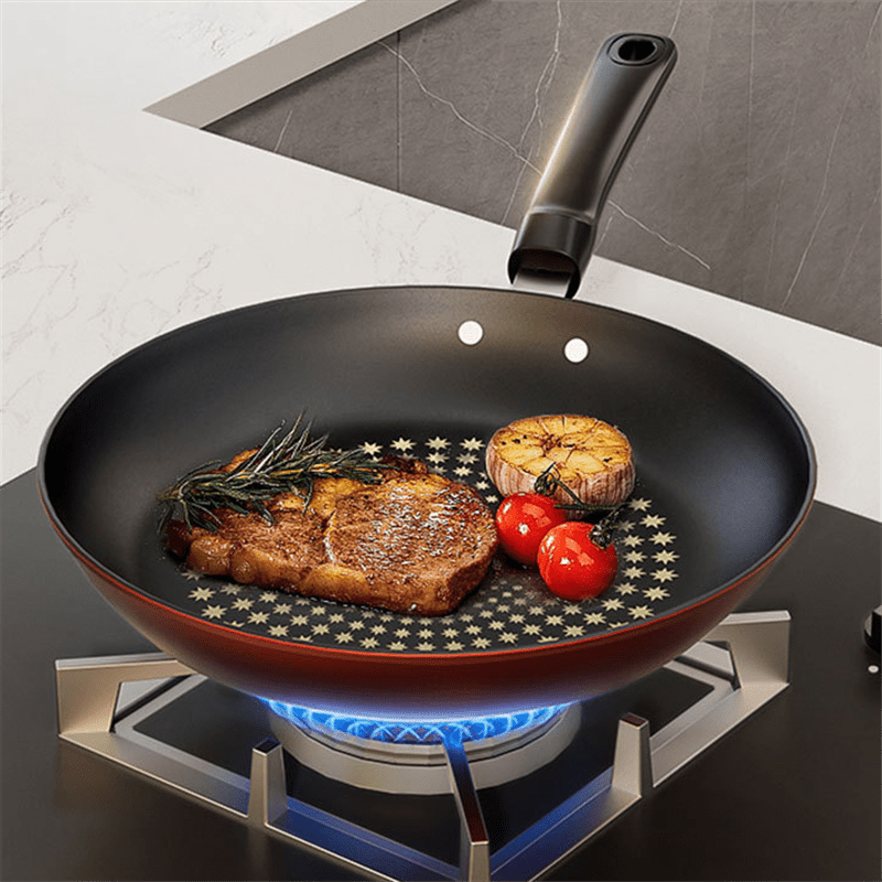 1pc 28cm (11.02") Iron Frying Pan - Heavy-Duty Non-Stick Skillet for RV Travel, Professional Kitchens, and Home Meals - Ideal for Searing Steaks, Flipping Pancakes, and Outdoor Cooking on