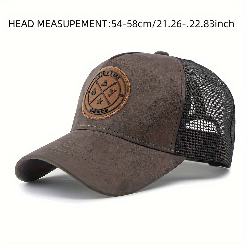 Elegant Men's Fashion Baseball Cap, Made of 100% Polyester with Hard Top Mesh for Breathability, Perfect for Outdoor Sun Protection. This Korean Style Duckbill Cap is Enhanced with PVC Coating.