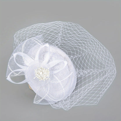 Women's Hair Accessories Set with Mesh Veil and Clips for Birthday Parties, Jockey Club Events, Weddings, Derby Hats, and Church Hats