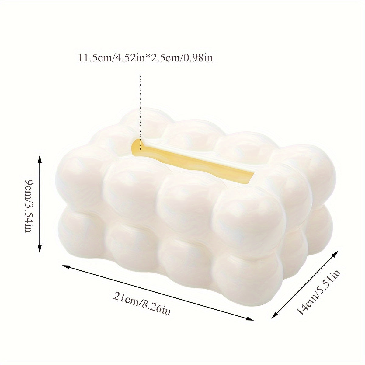 Tissue box holder for home storage and decor, suitable for various rooms.