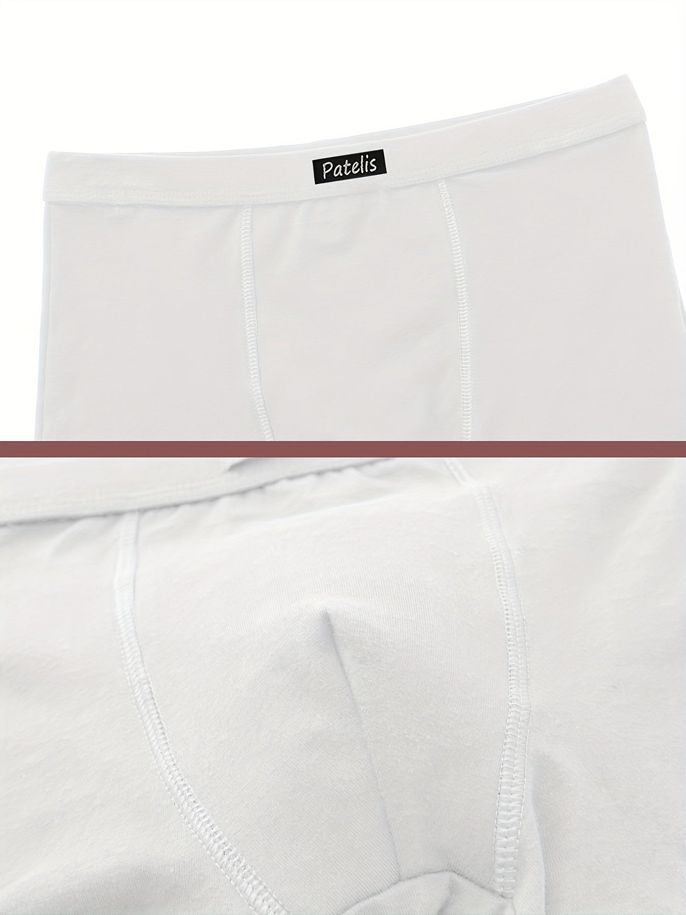 3 Men's Plus Size Cotton Underwear: Casual Plain Color Boxer Trunks, Breathable and Quick Drying Boxer Briefs.