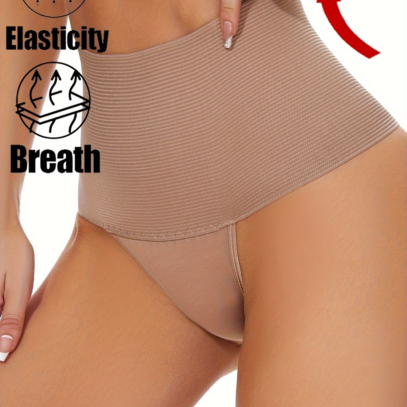 Slimming high-waist shaping panties for women.