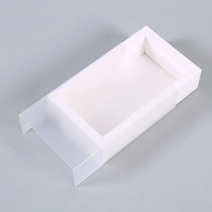 Pack of 10 Frosted PVC Windows Kraft Paper Gift Boxes for Wedding Party, Cookies, and Candy.