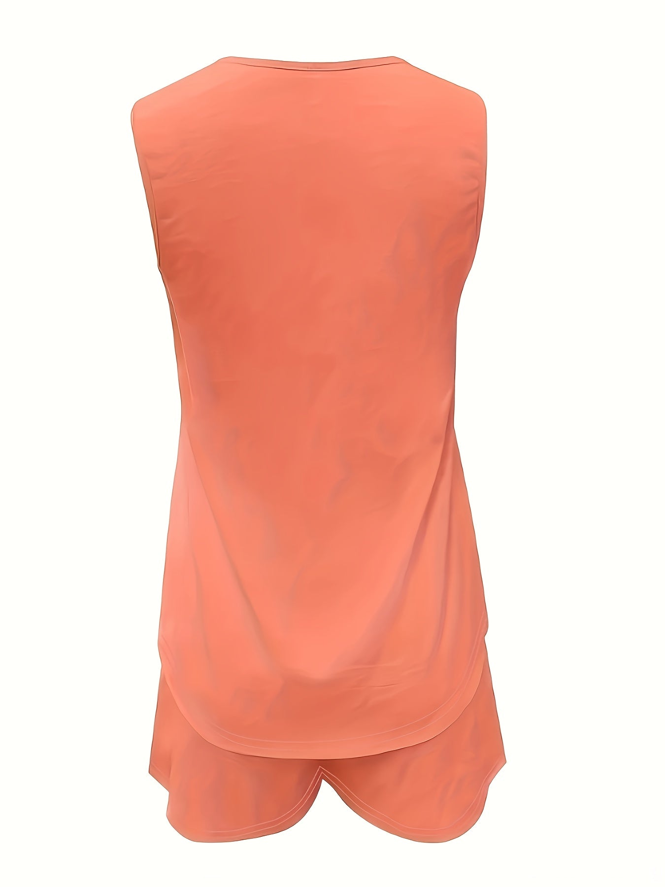 20223 Sleeveless Vest and Shorts Set for Women's Summer Wear.