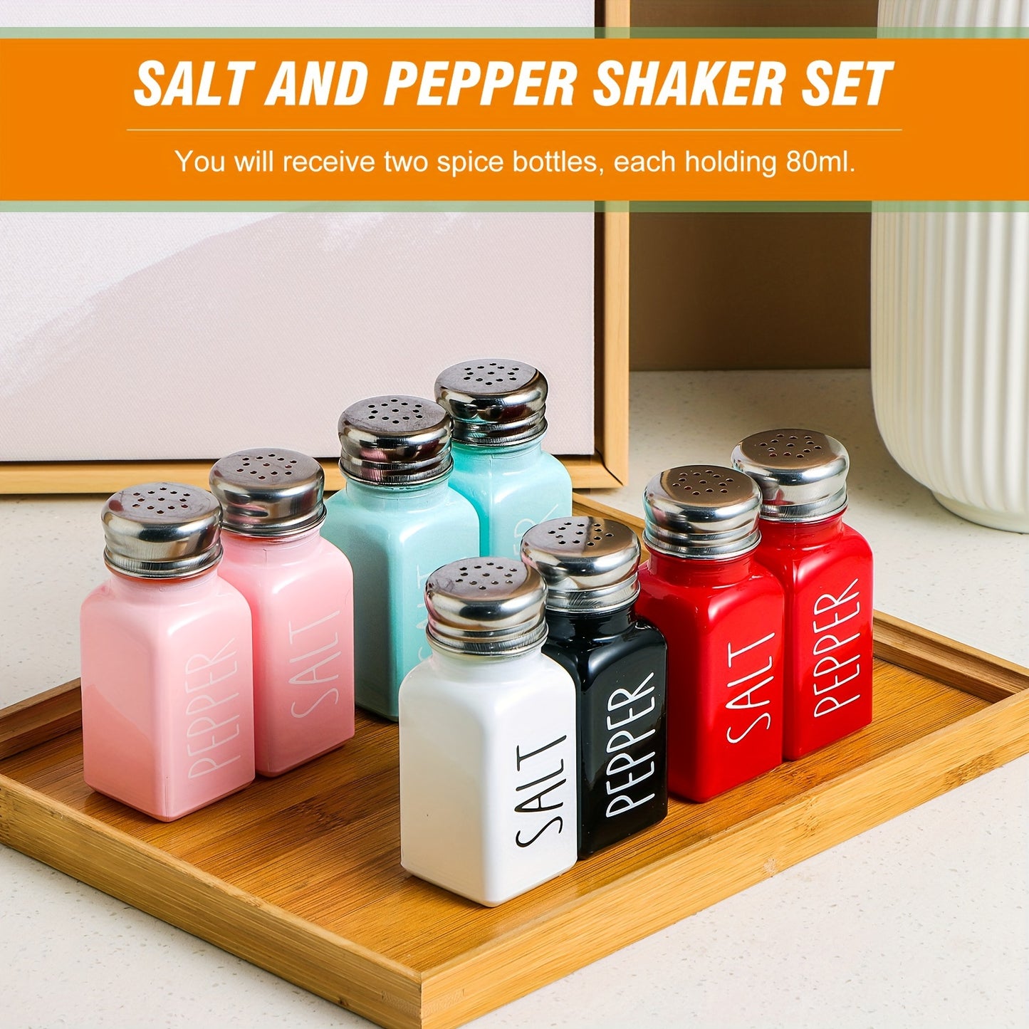 1 Set Ceramic Salt and Pepper Shakers, Seasoning Bottle, Spice Shakers - Perfect for Outdoor Picnics, BBQs, and Kitchen Decor - Ideal for Housewarming or Holiday Gifts