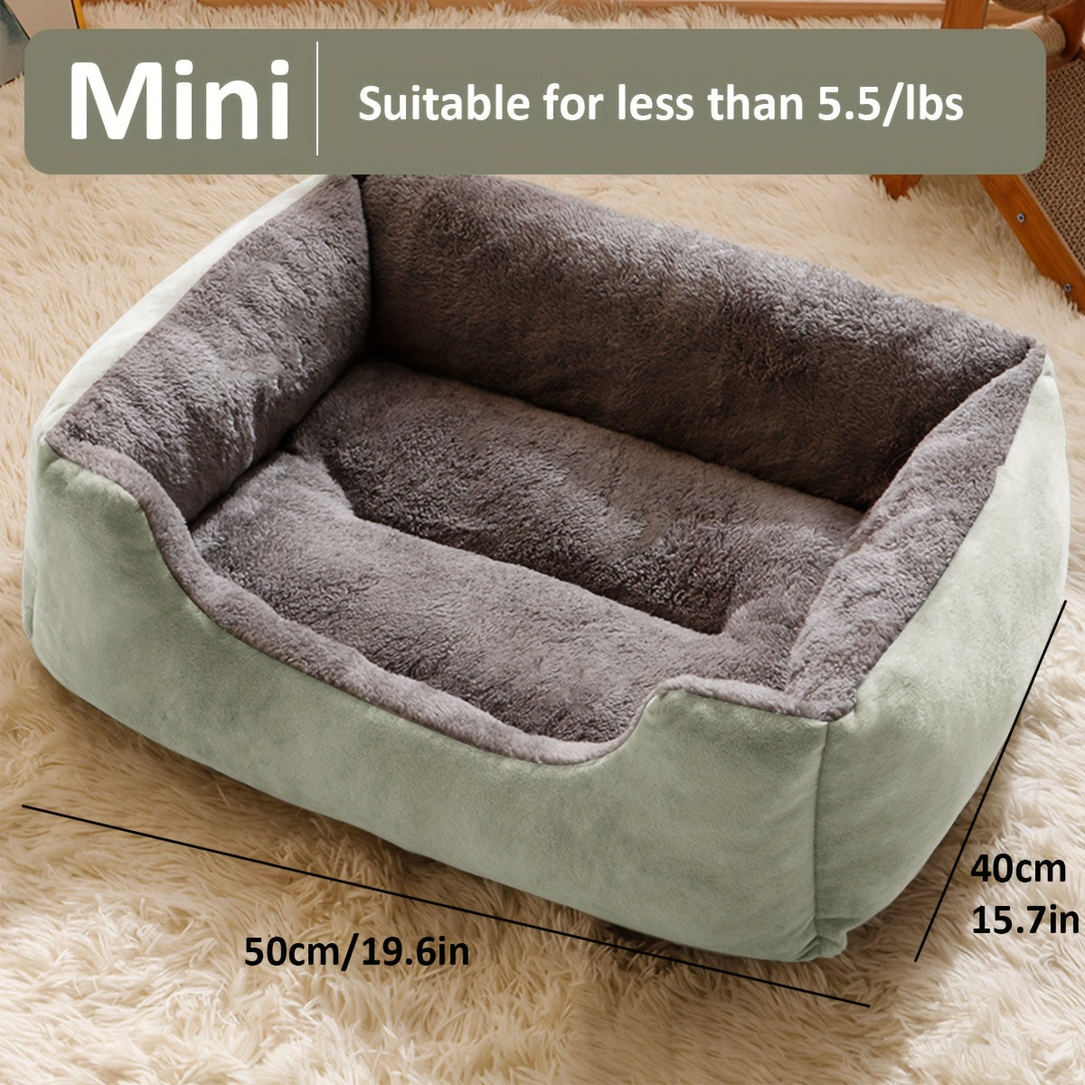 Cozy Plush Dog Bed with Elastic PP Cotton, Suitable for All Breeds - Various Sizes & Colors - Non-Assembled