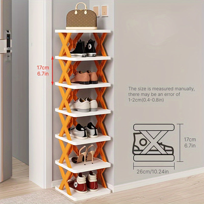 A Convenient Multi-Layer Shoe Rack with Space-Saving Foldable Design - Simple Assembly, Suitable for Any Room