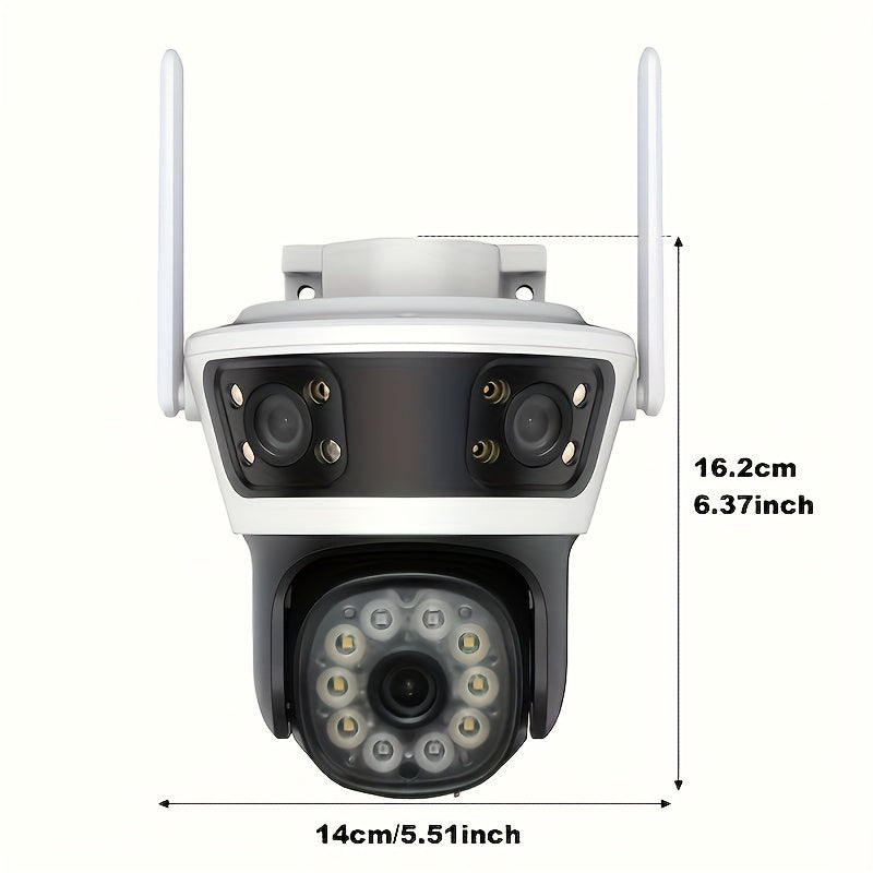 1pc ANYAZHINENG HD Smart Security Camera with 360 Panoramic View, Motion Detection, Two-Way Audio, Infrared Night Vision, USB Powered, Plastic Material, Suitable for ≤36V Indoor and Outdoor