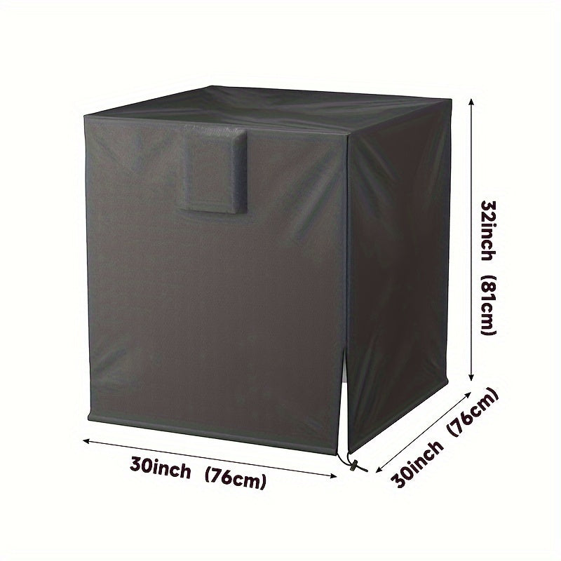 Durable Outdoor Air Conditioner Cover - Constructed with 600D Oxford Fabric, Square Vertical AC Hood, Protects against Rain, Sun, and Snow, Made from Polypropylene Material, No Electrical Power Required