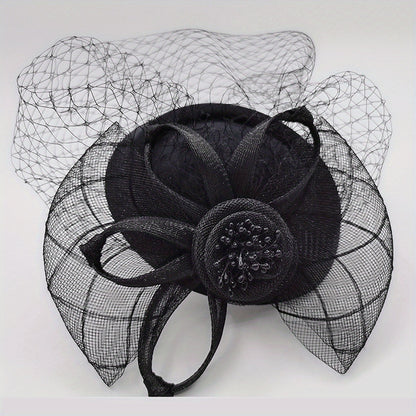 Women's Hair Accessories Set with Mesh Veil and Clips for Birthday Parties, Jockey Club Events, Weddings, Derby Hats, and Church Hats