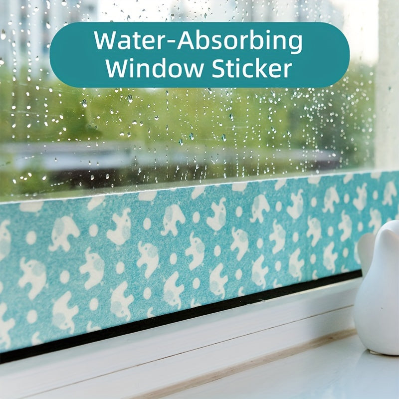 Reusable Water-Absorbing Window Sticker: Prevent Frost, Washable, Durable Fiberwebs Material - Perfect for Decorating Sink and Window Glass in French Countryside Style. Stretchy Shape for Easy Application.