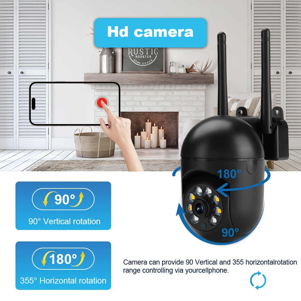 Get two 1080P HD Night Vision Security Cameras for Christmas and New Year! These cameras offer wireless connectivity, AI detection and human tracking, a 355° panoramic view, WiFi enabled with two-way audio, and are smartphone compatible. Give the gift of