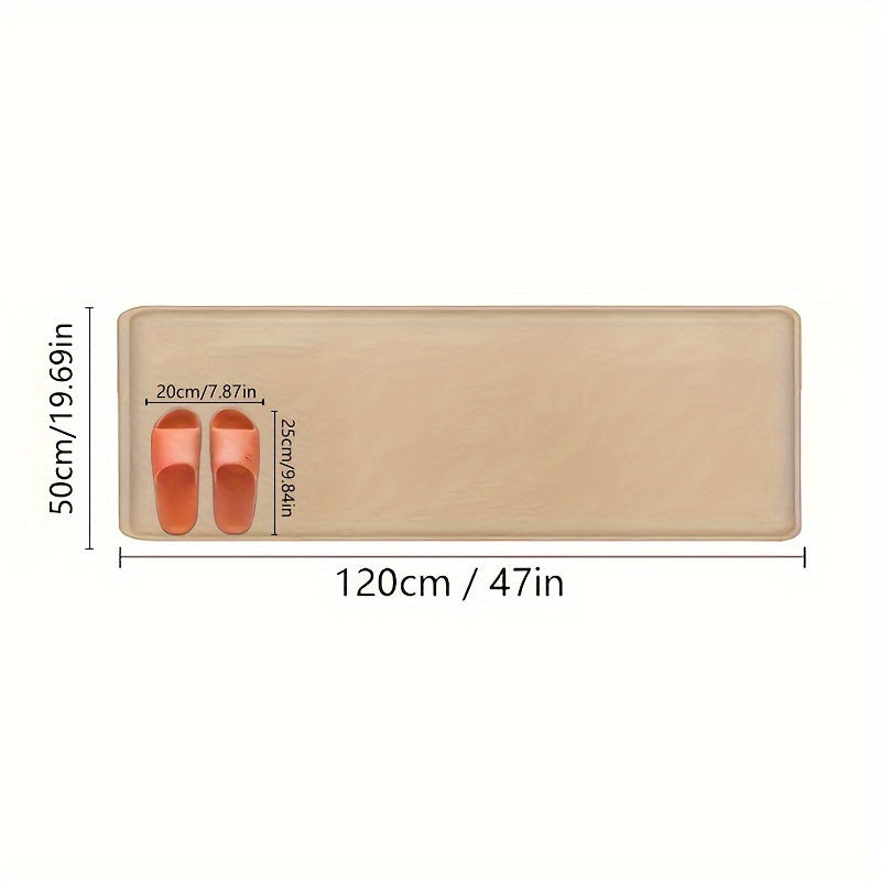 Soft coral fleece bath mat - absorbent, non-slip, washable rug for bathtub & shower, premium comfort accessory.