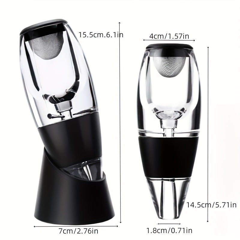 Plastic wine aerator for quick aeration of white and red wines, commonly used wineware accessory.