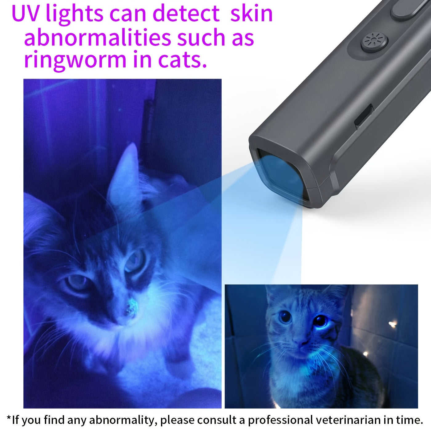 Portable ultrasonic dog repellent with UV light