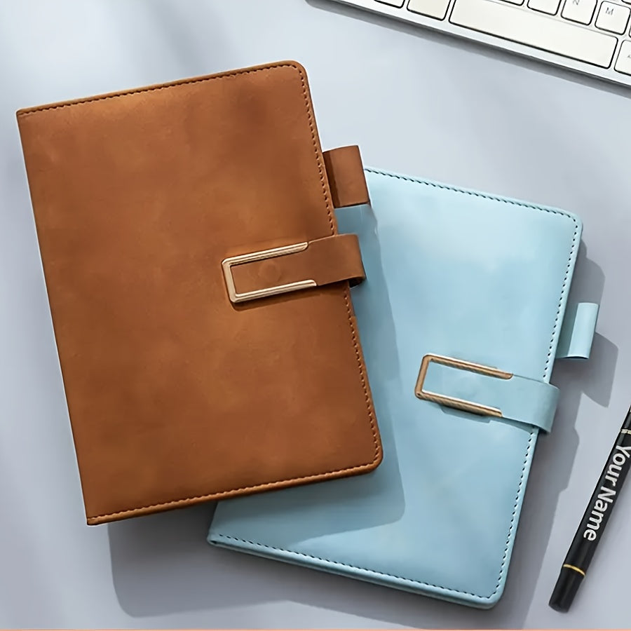 Vintage PU Leather Notebook with Custom Soft Cover and Bookmark - Ideal for Business Meetings, University Life, or Love Diary