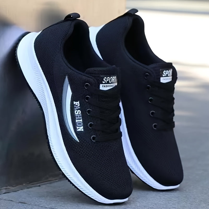 Breathable running sneakers for men with lace-up design, PVC sole, and versatile style; ideal for summer and casual wear.