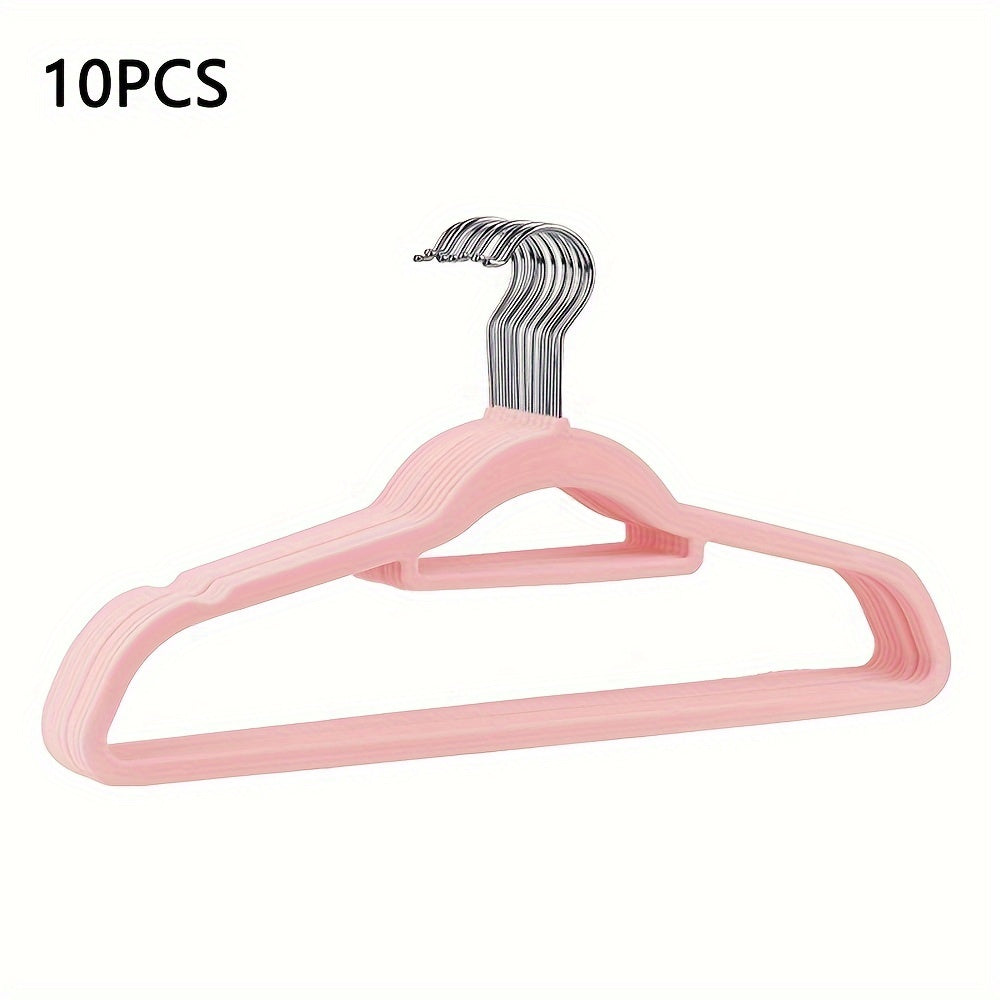 Set of 10 Ultra Velvet Hangers - Non-Slip, Durable with 360° Swivel Hooks for Organizing Shirts & Pants in a Closet