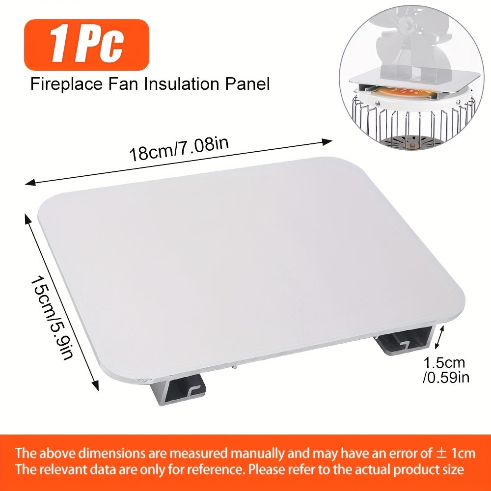 Aluminum Stove Fan Heat Shield with High-Temperature Resistance - Insulation Board for Burner Protection, Perfect for Fireplaces and Heaters