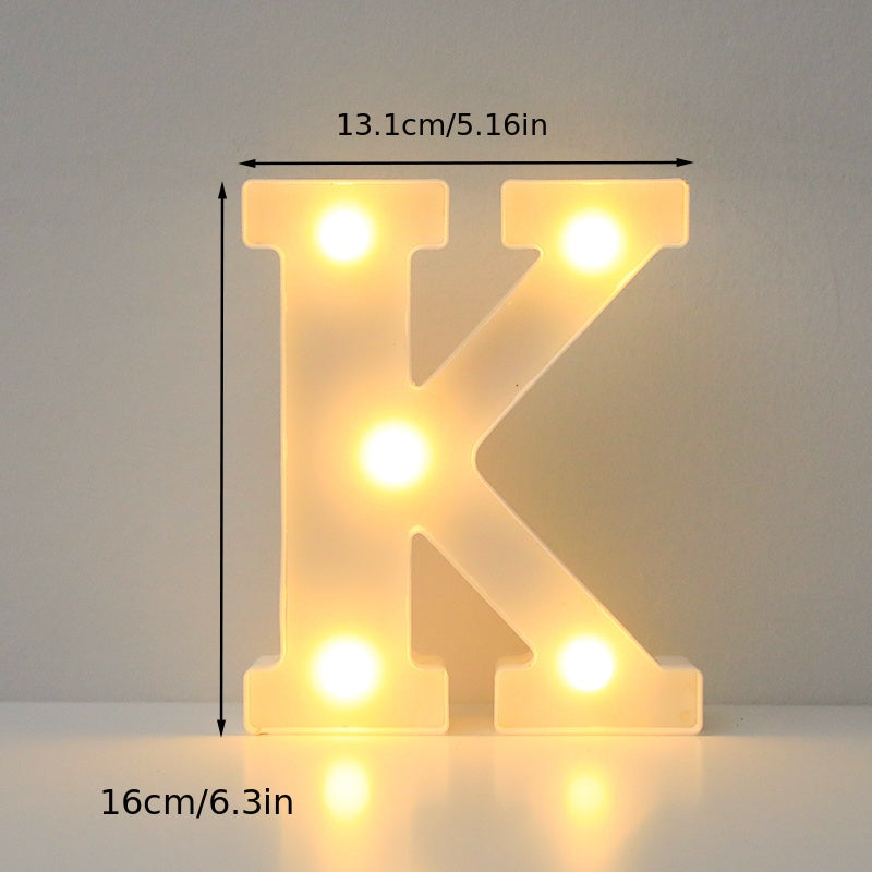 Luxury LED alphabet letter lights for home decoration. Perfect for weddings, birthdays, and Christmas parties.