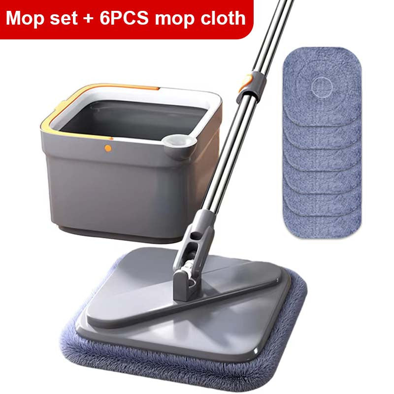 Quickly dry your floors with the 1pc Flat Mop Set featuring Dirt Separation Technology. This hand washable mop is perfect for both wet and dry cleaning, making it ideal for use in the living room, bedroom, and kitchen.