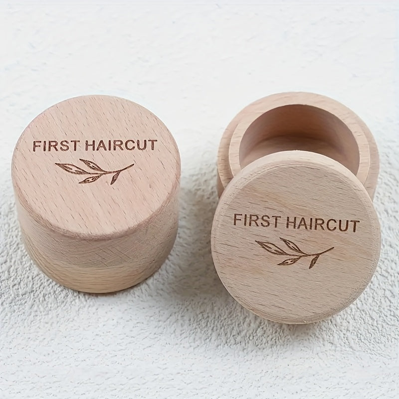 First Haircut Keepsake Box - Wooden Box for Collecting Hair and Teeth - Birth Memory Container - Home Decor and Gift