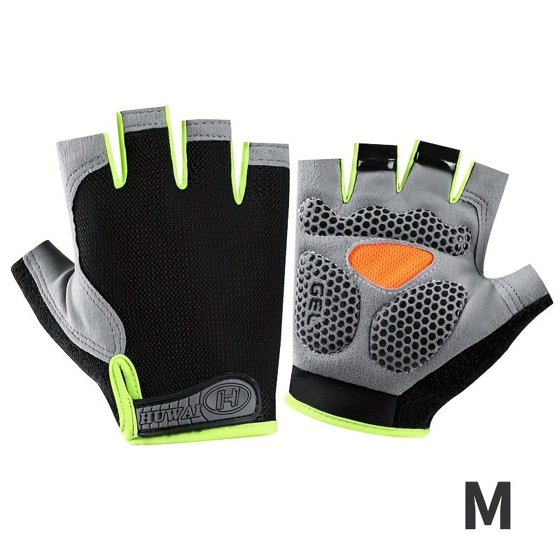 1 Pair of Ximax Half-Finger Fitness Gloves for Outdoor Sports, Non-Slip and Breathable