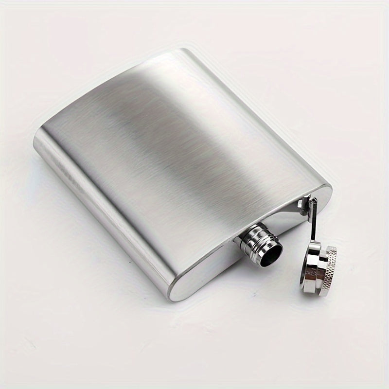 Durable stainless steel flask ideal for wine, whiskey, and vodka. Perfect gift for holidays or Father's Day.