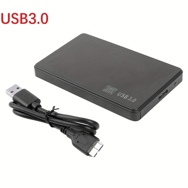 SATA to USB3.0 HDD Enclosure for SSD external storage, includes USB3.0/2.0 cable and ABS casing.