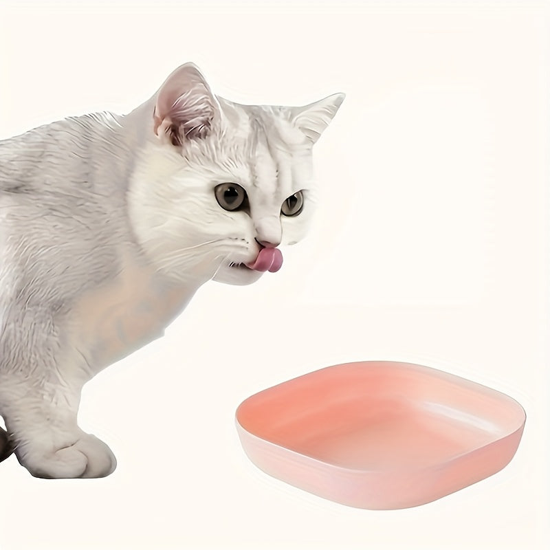 11pcs Non-Slip Plastic Cat Bowl Set, Colorful Food and Water Bowls for Small Cats, Kittens, and Short-Legged Breeds, Battery-Free.