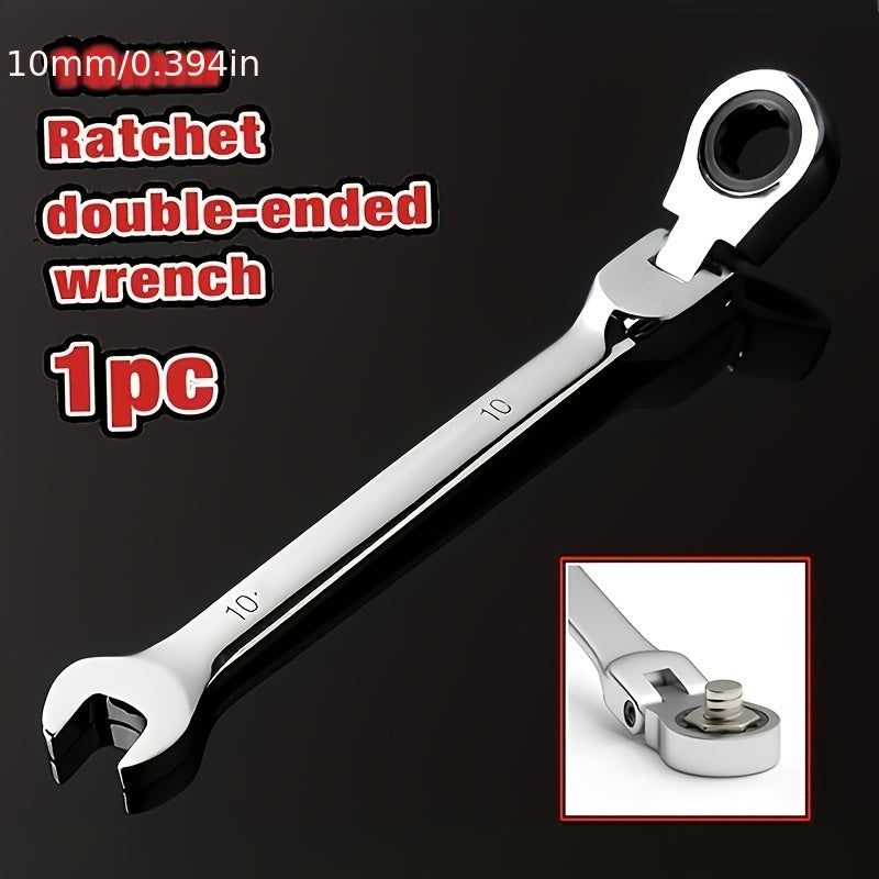 1/12pcs Ratchet Dual-purpose Wrench Set for Quick Mechanical Repair car with 6-19mm Opening Clover Wrench.