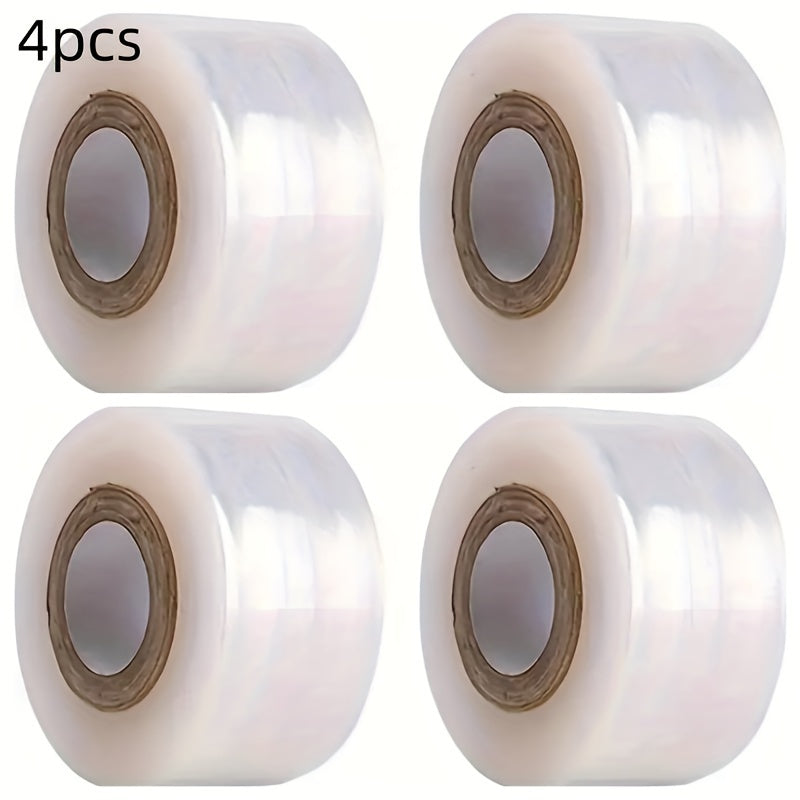 4-pack of stretchable PE plastic film with self-adhesive for wrapping small trees during grafting.