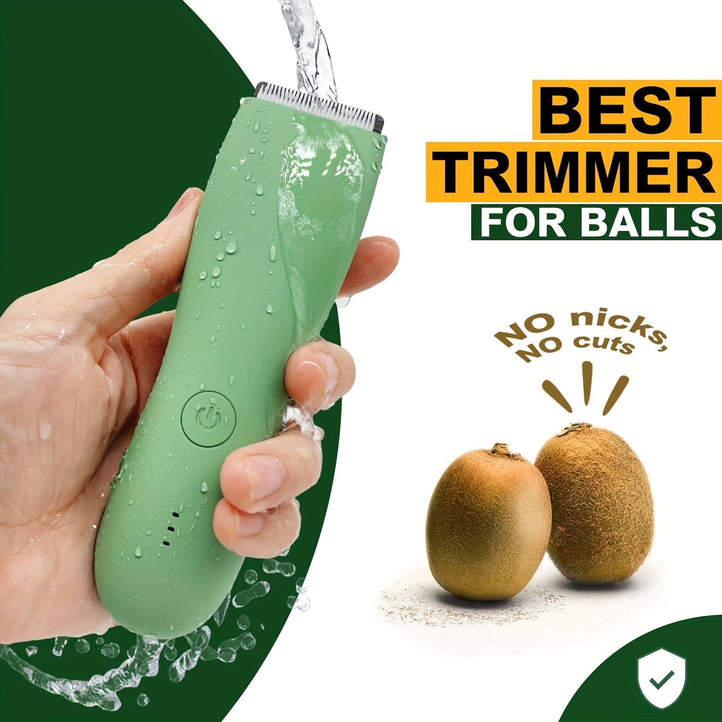 Professional body hair trimmer with replaceable blades. Electric trimmer for grooming men's body hair, including a ceramic blade. Ideal gift for your loved one.