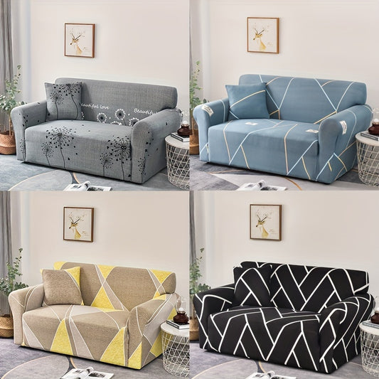 High elastic sofa slipcover with anti-slip foam strip, dustproof and suitable for all seasons. Includes 1 pillowcase without core. dimensions are 40.89cm * 40.89cm. Ideal for protecting furniture and enhancing home decor.