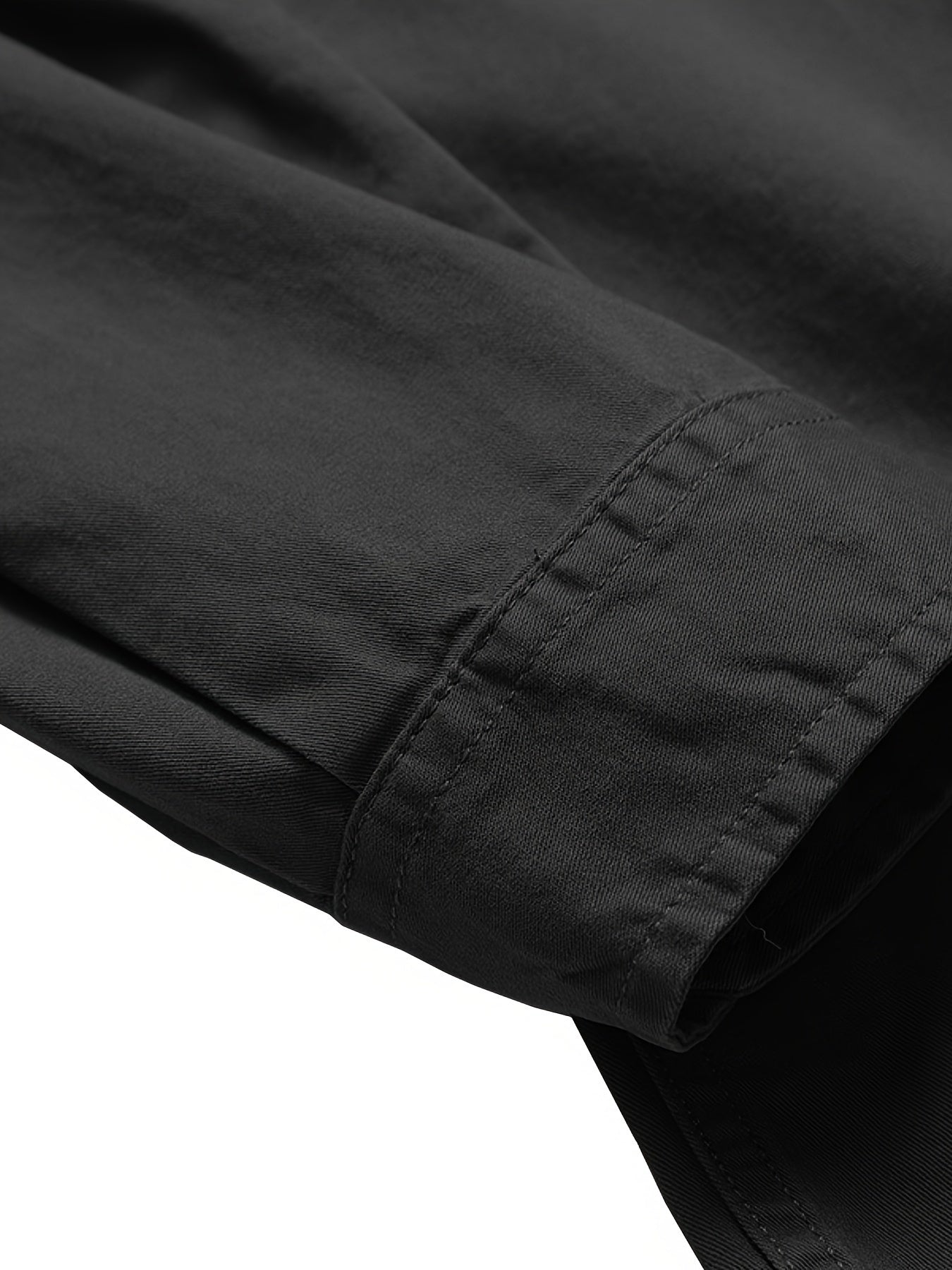 Men's Cotton Cargo Shirt with Large Pockets, Ideal for Outdoor or Casual Wear, Machine Washable